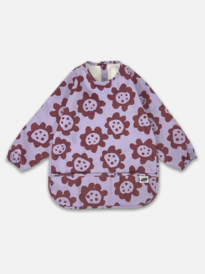 SMOCK BIB Violet Sunflowers