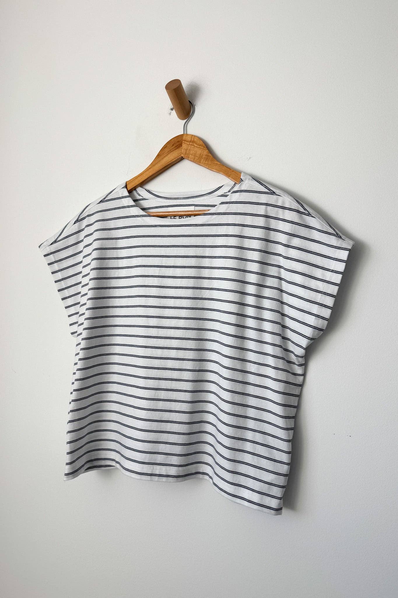 Chérie Tee White/Navy Stripe