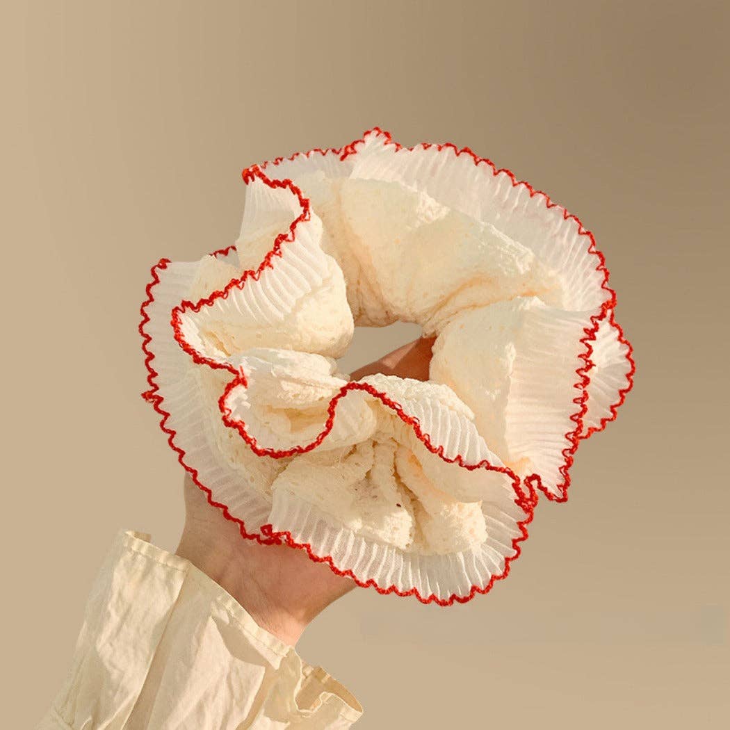 Ruffled Lace Scrunchie