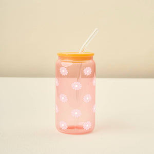 Color Glass Round Cup-Peach