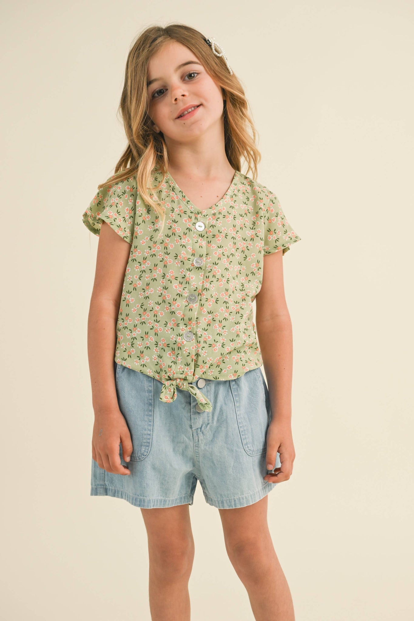Francis Glitter Top Floral