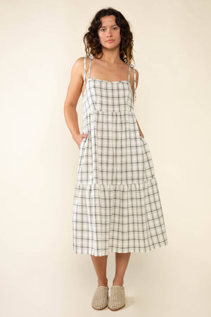 Luca Plaid Tie Strap Dress