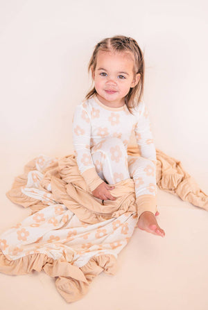 Two-Piece Pajama Set - Blush Daisy