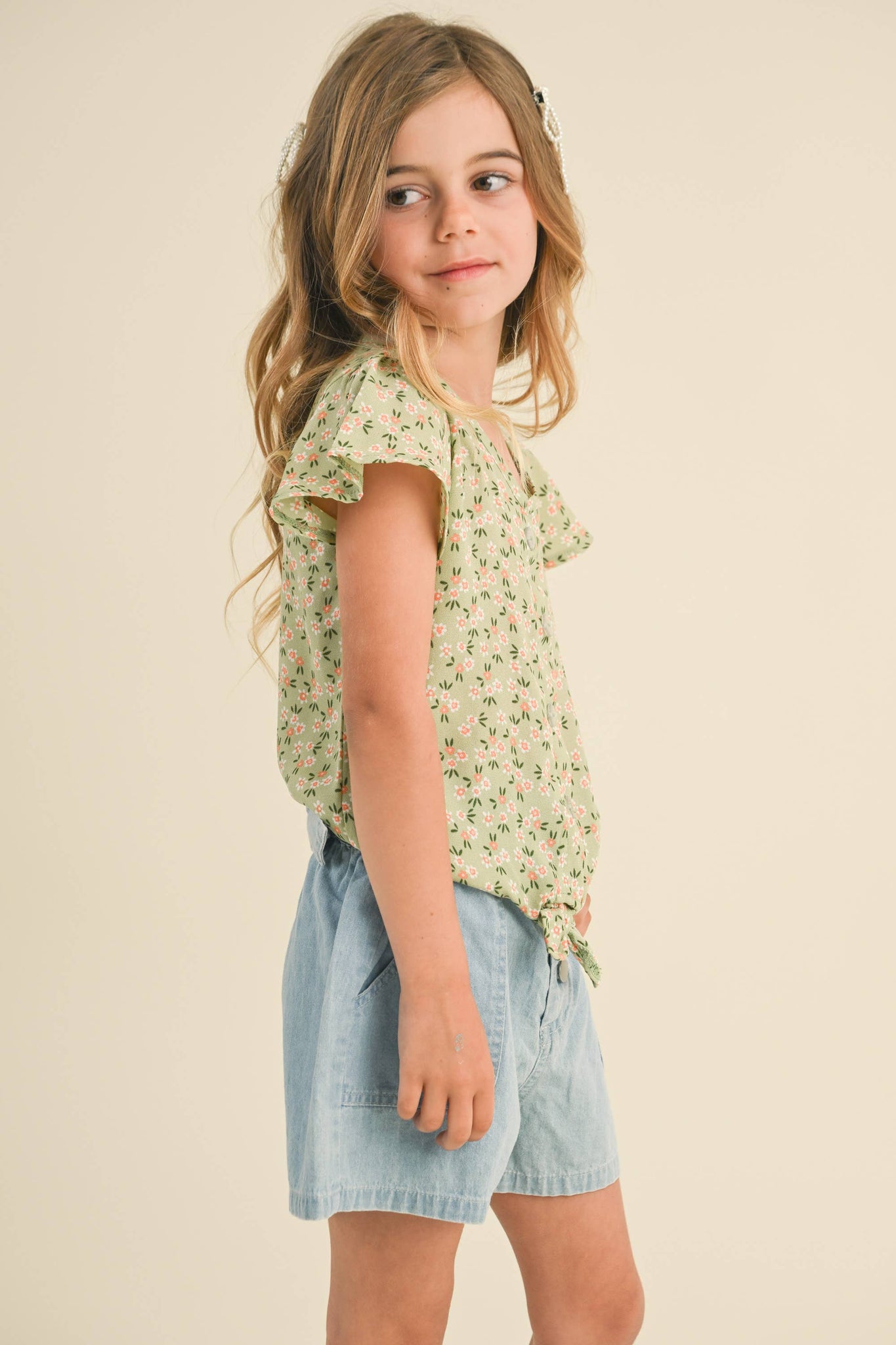 Francis Glitter Top Floral