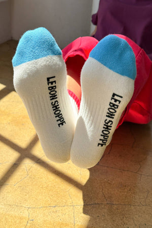 Girlfriend socks Color Block Blue Red