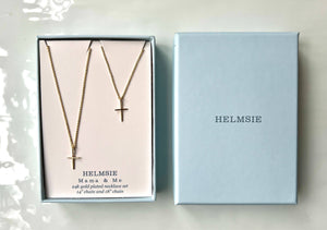 Momma + Me Moon and Star Necklace Set