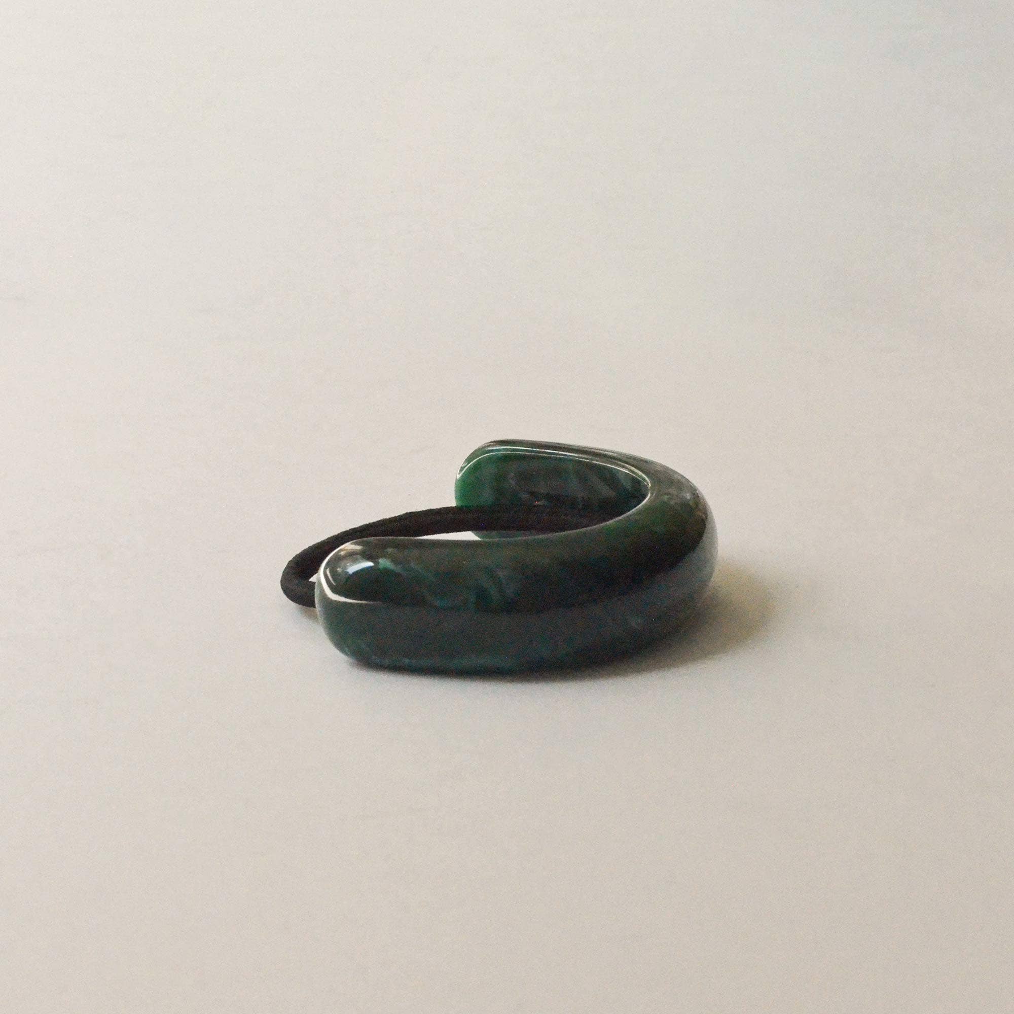 Wide Arch Acrylic Ponytail Hair Tie | Green