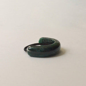 Wide Arch Acrylic Ponytail Hair Tie | Green