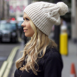 Natural Cable Beanie