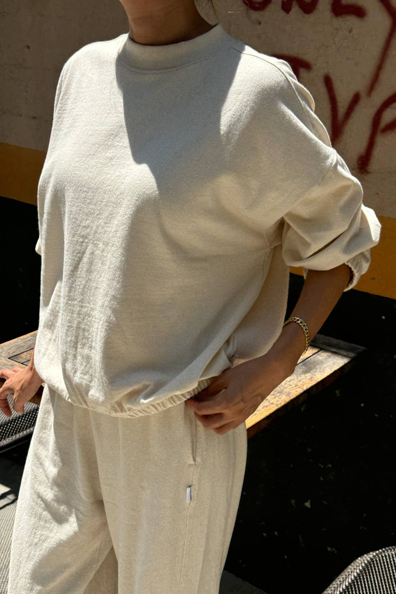 Daisy Long Sleeve Top Naturel