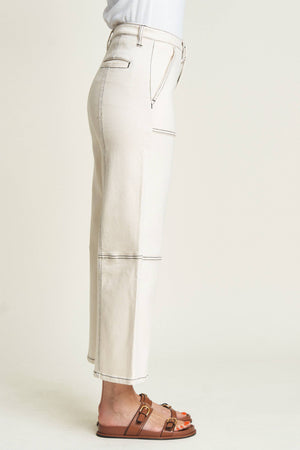 Lawson Relaxed Ankle Crop Jean, Ecru