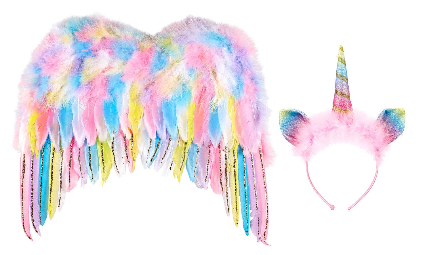 Unicorn Wings & Head band set - Costume Accessory for Kids