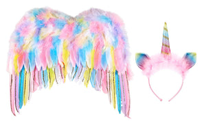 Unicorn Wings & Head band set - Costume Accessory for Kids
