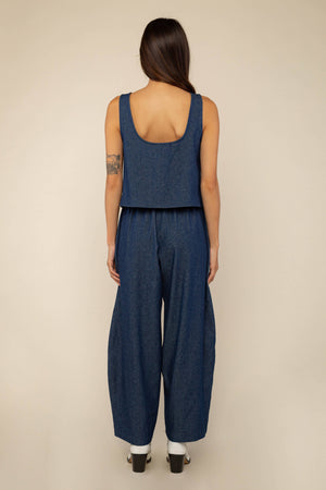 Denim Tie Top