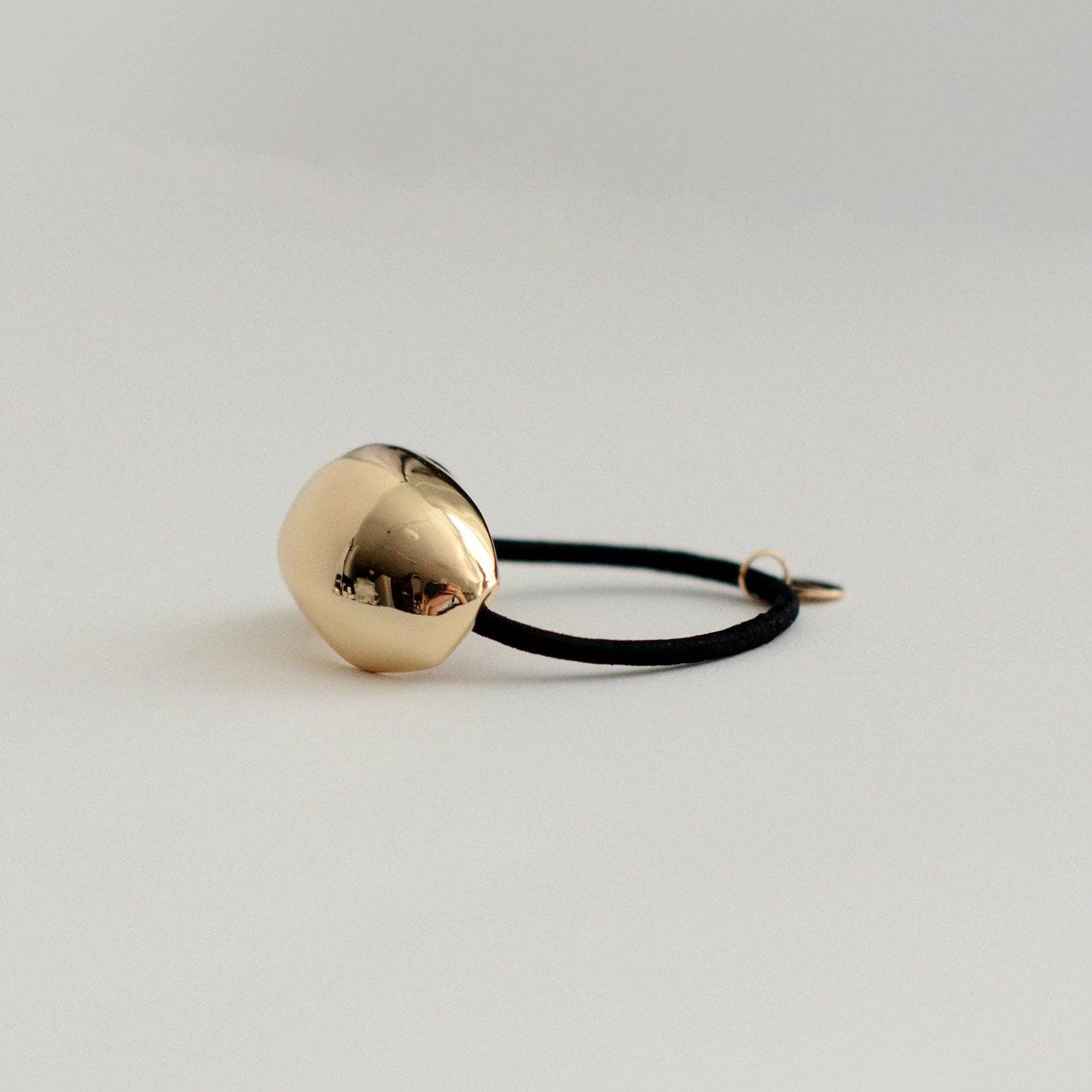 Bold Crescent Metal Cuff Hair Tie | Gold