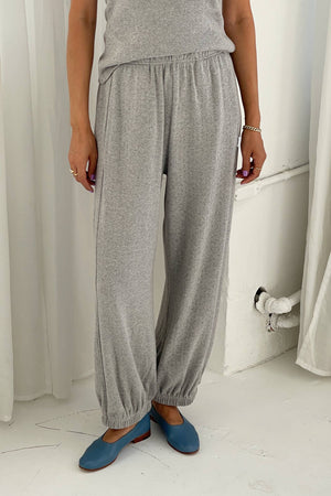 Pointelle Balloon Pants Heather Grey