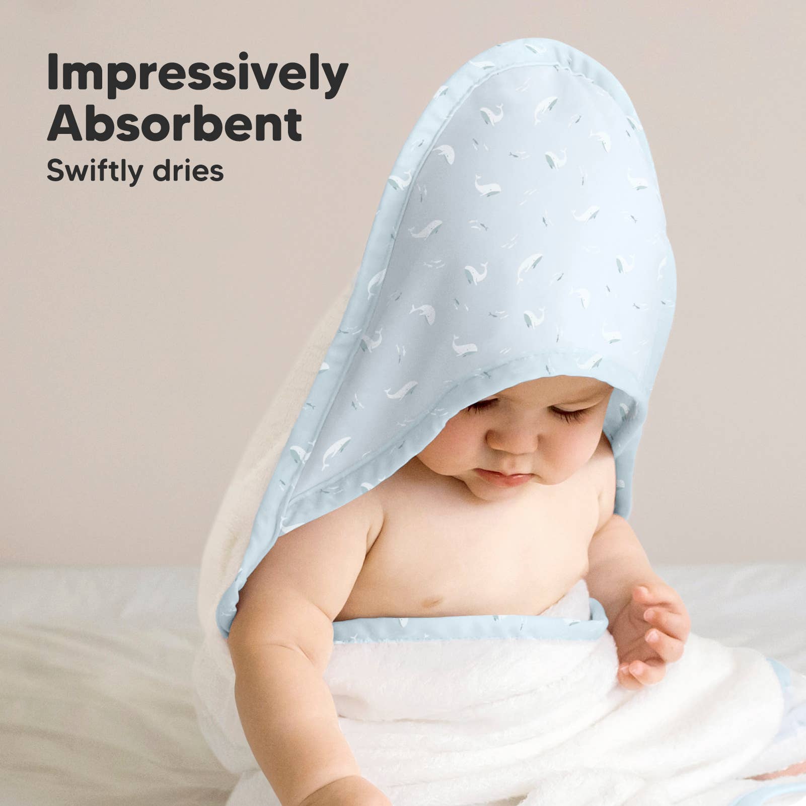 KeaBabies Luxe Baby Hooded Towel
