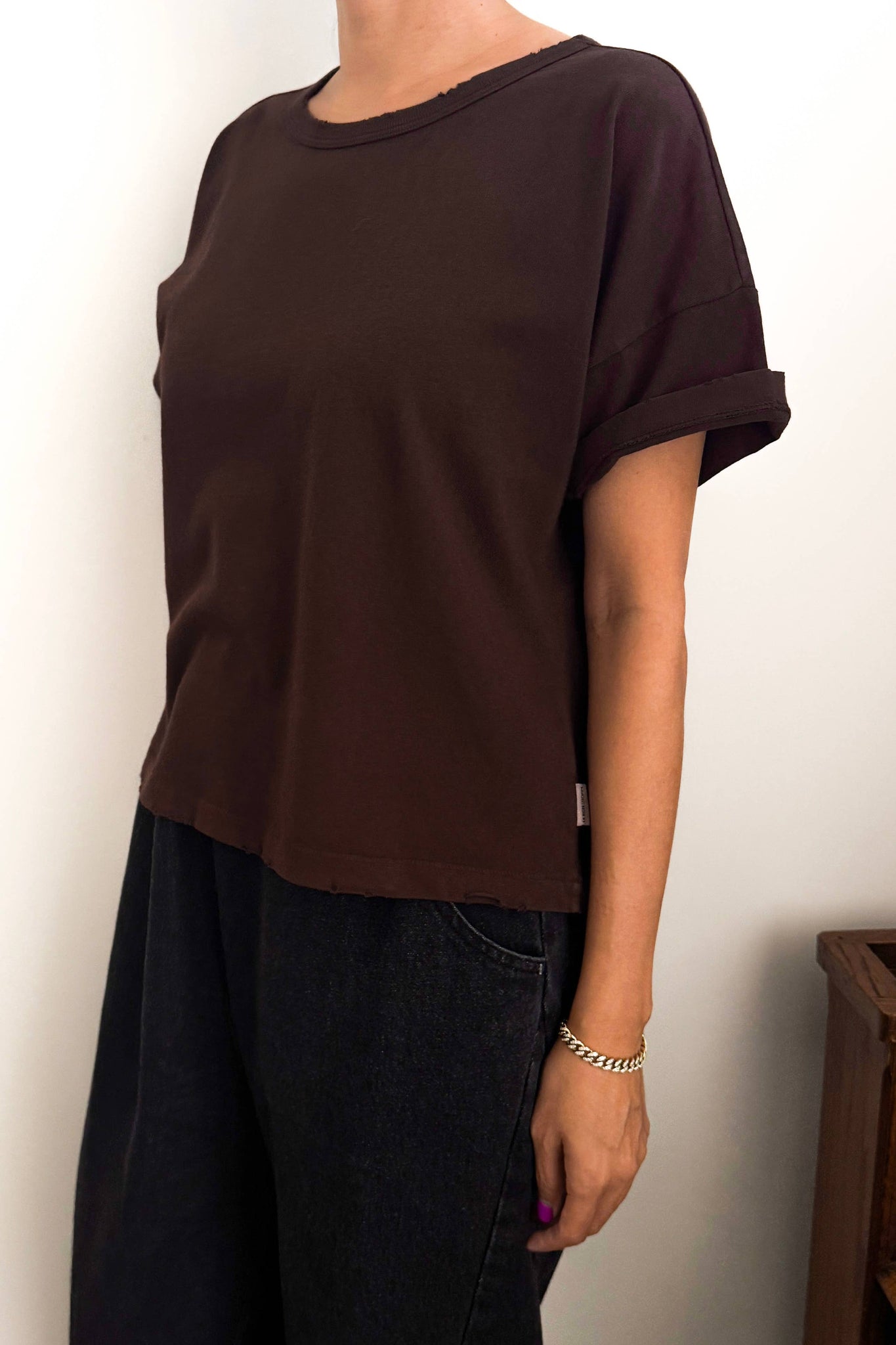 Fille Tee Dark Cocao