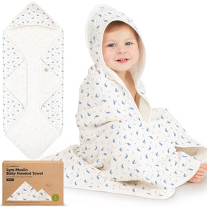 KeaBabies Lyra Muslin Hooded Towel