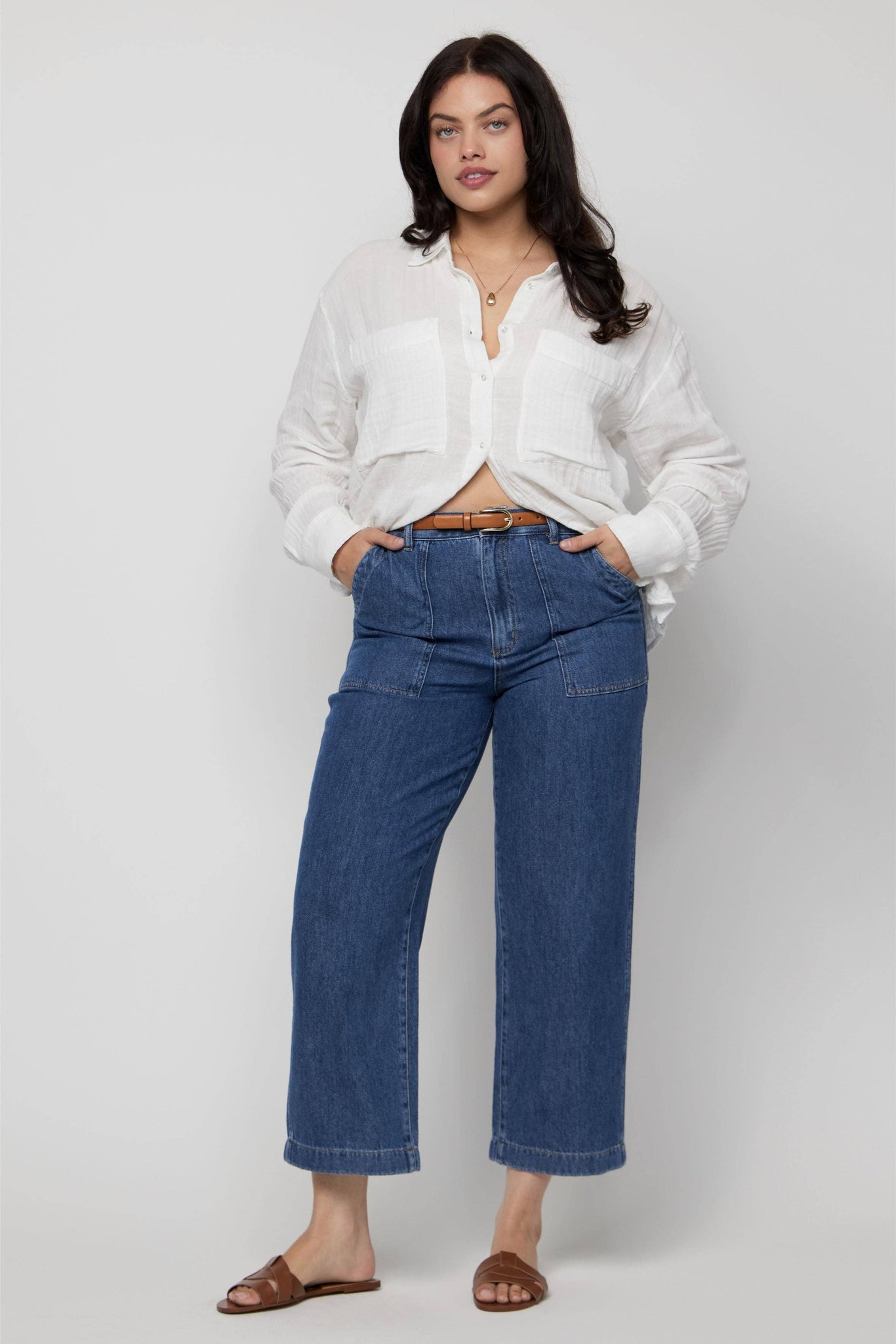 Sherman High Rise Relaxed Jean, Medium Worn