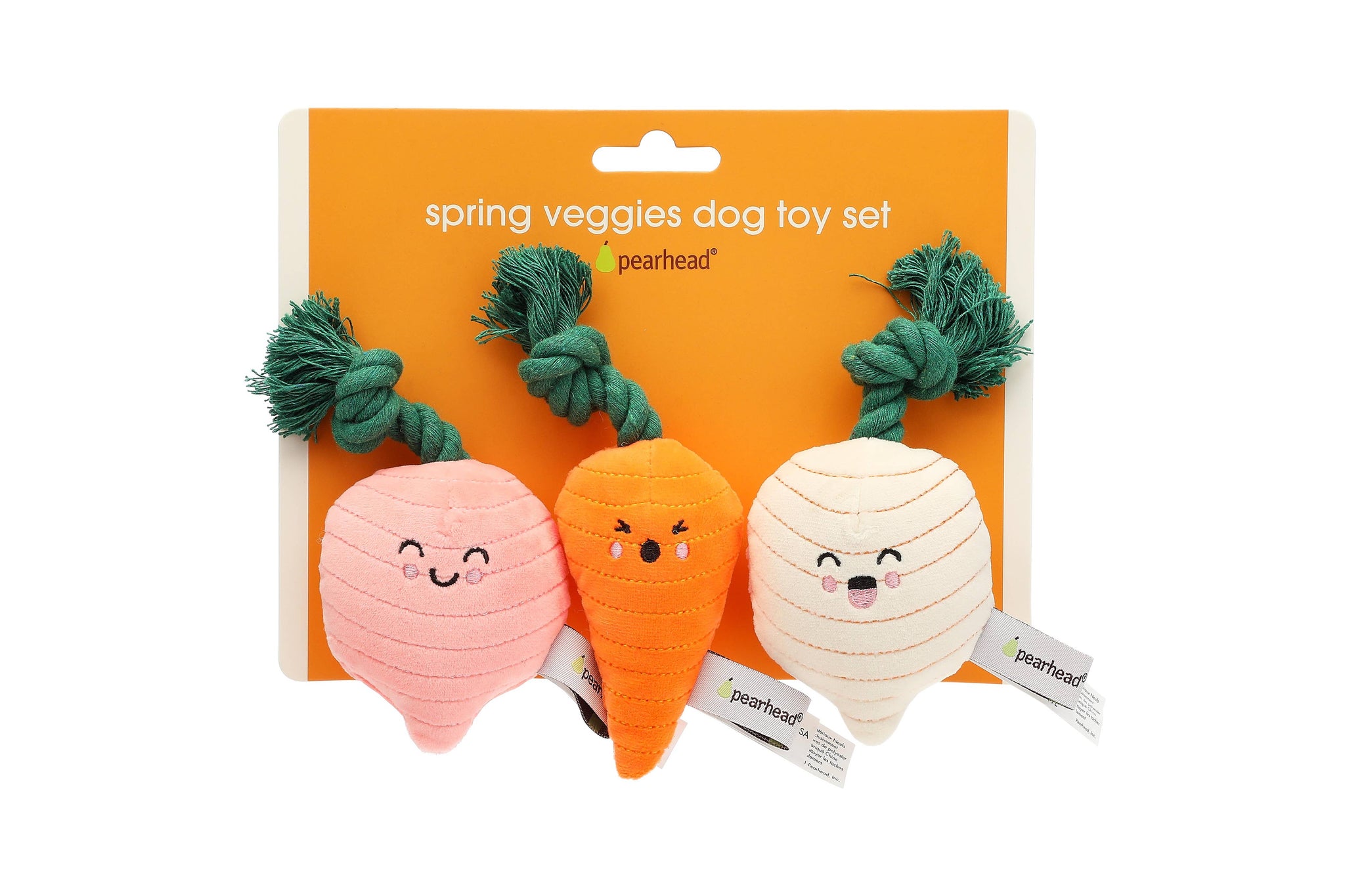 Easter Spring Veggies Rope Dog Toys, Set of 3