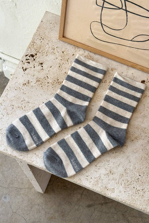 Wally Socks Grey Stripe