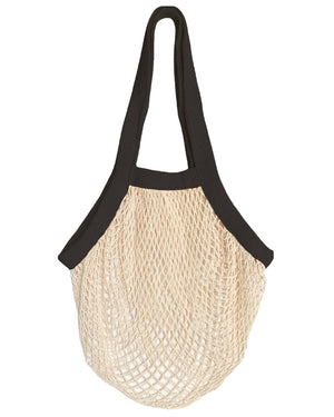 The french market bag no.2 in monochrome black: Natural