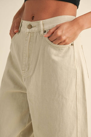 Wellington Barrel Pants Beige
