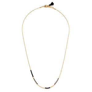 Black & Bone - Japanese Seed Bead Necklace