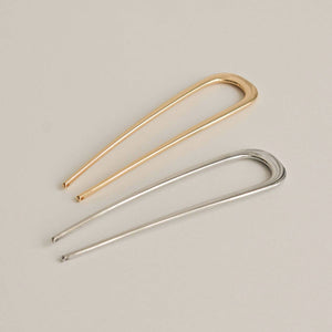 Minimalist Bent U-Shaped Hair Stick | Gold