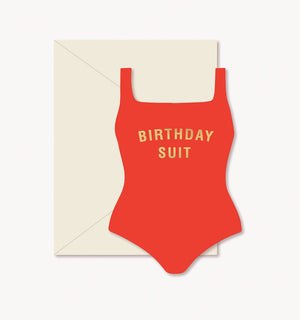 Birthday Suit Flat Greeting Card