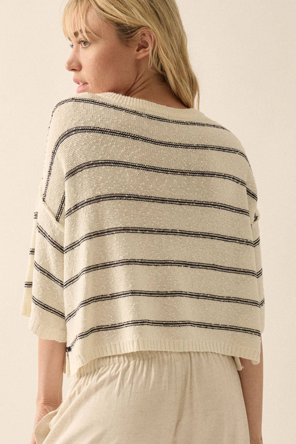 Nelly Sweater - Cream/Black