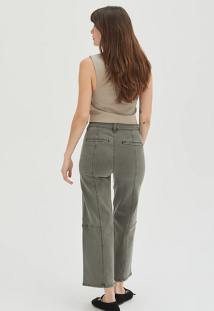 Lawson High Rise Relaxed Ankle Crop Jean, Olive Overdye