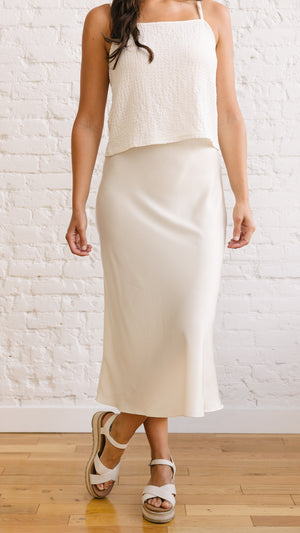 Julia Satin Maxi Skirt