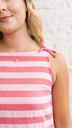 Striped Shift Mini Dress
