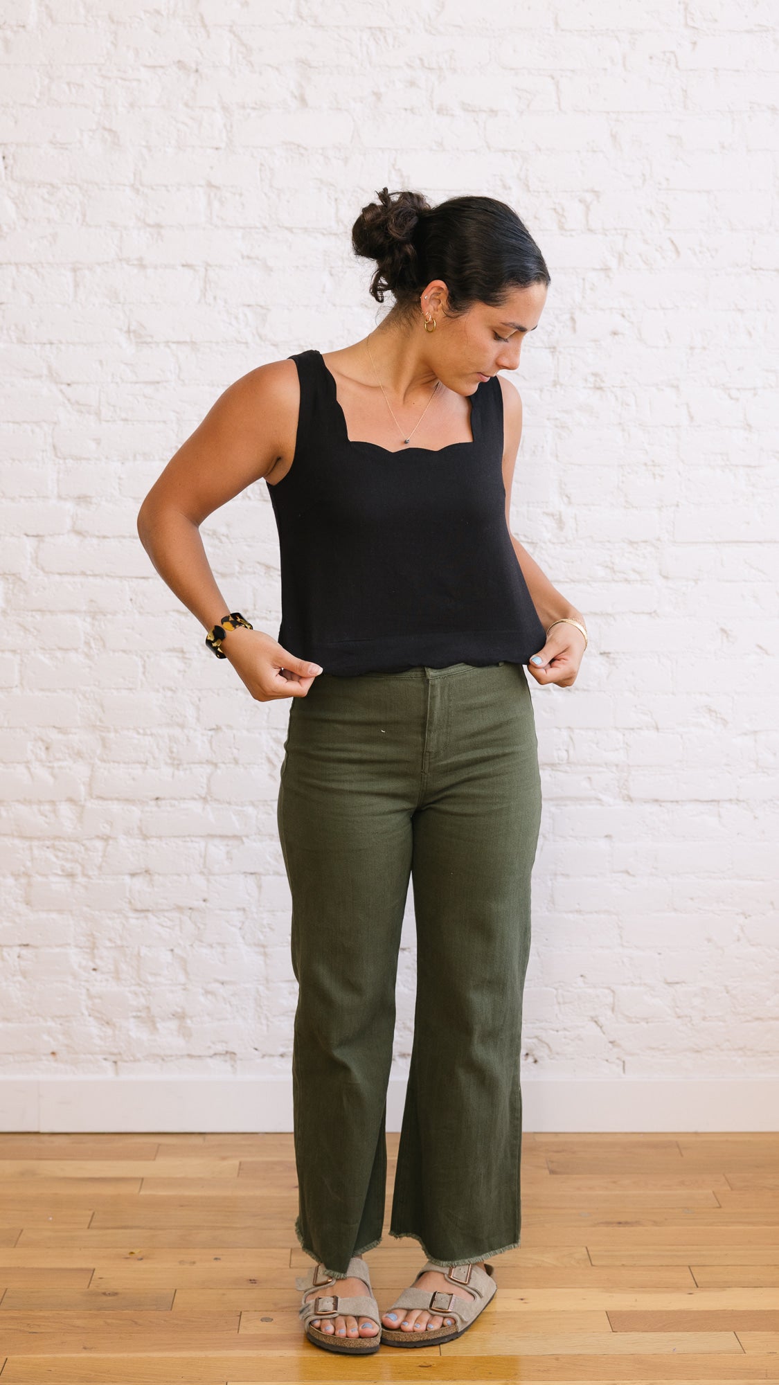 Clear Eyes Wide Leg Denim Pants