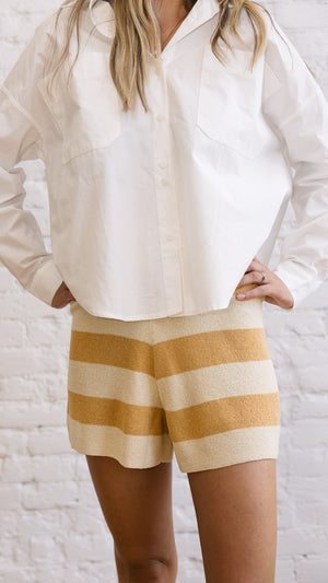 Serena Striped Sweater Shorts