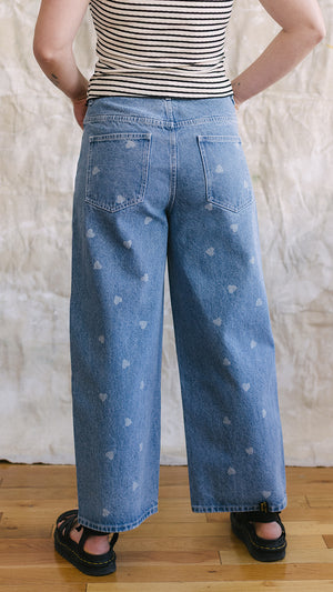 Heart Denim Pants