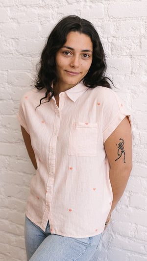 Jane Shirt Pink Hearts