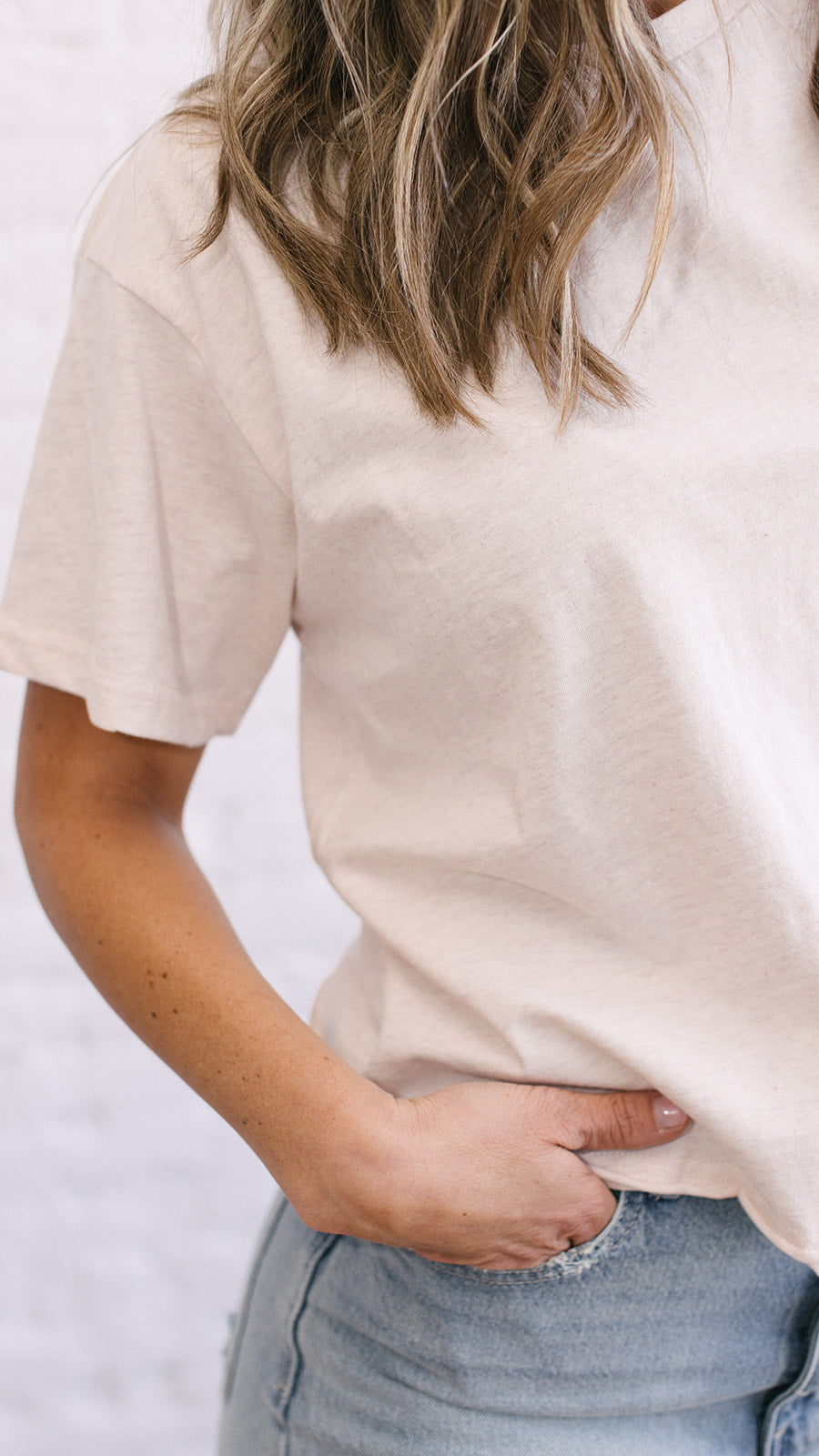 Katelin Tee Pink Oatmeal