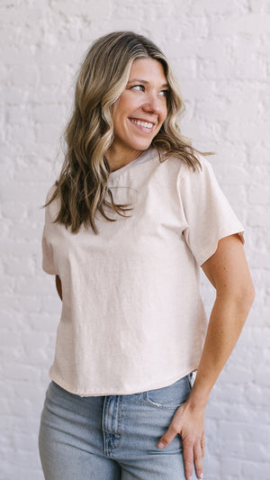 Katelin Tee Pink Oatmeal