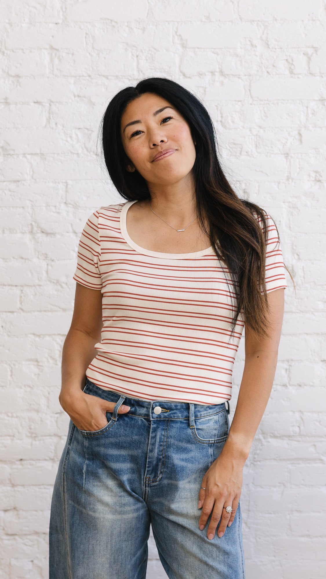 Katara Tee Off White Orange