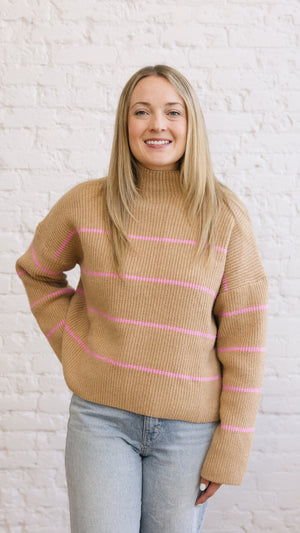 Ryder Sweater - Pink Stripe