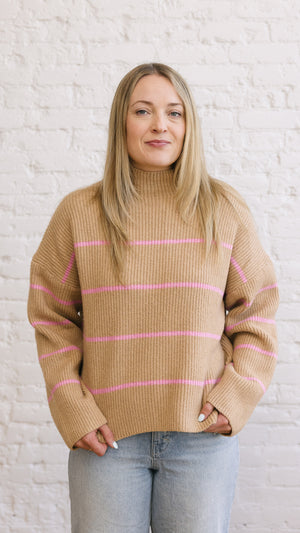 Ryder Sweater - Pink Stripe