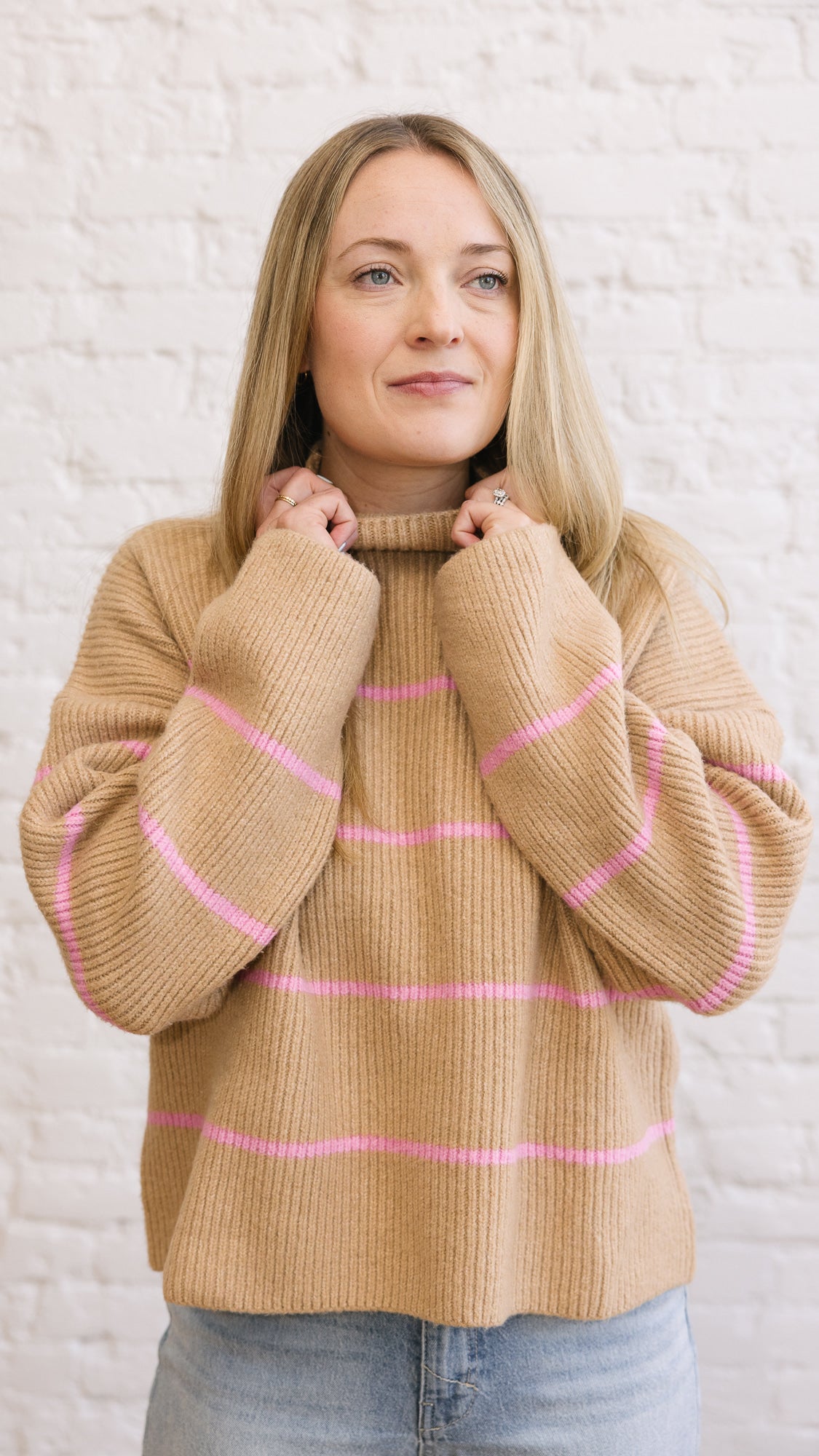 Ryder Sweater - Pink Stripe