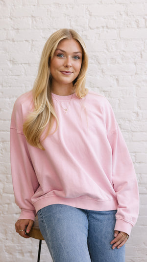 Pretty In Pink Terry Sweatshirt