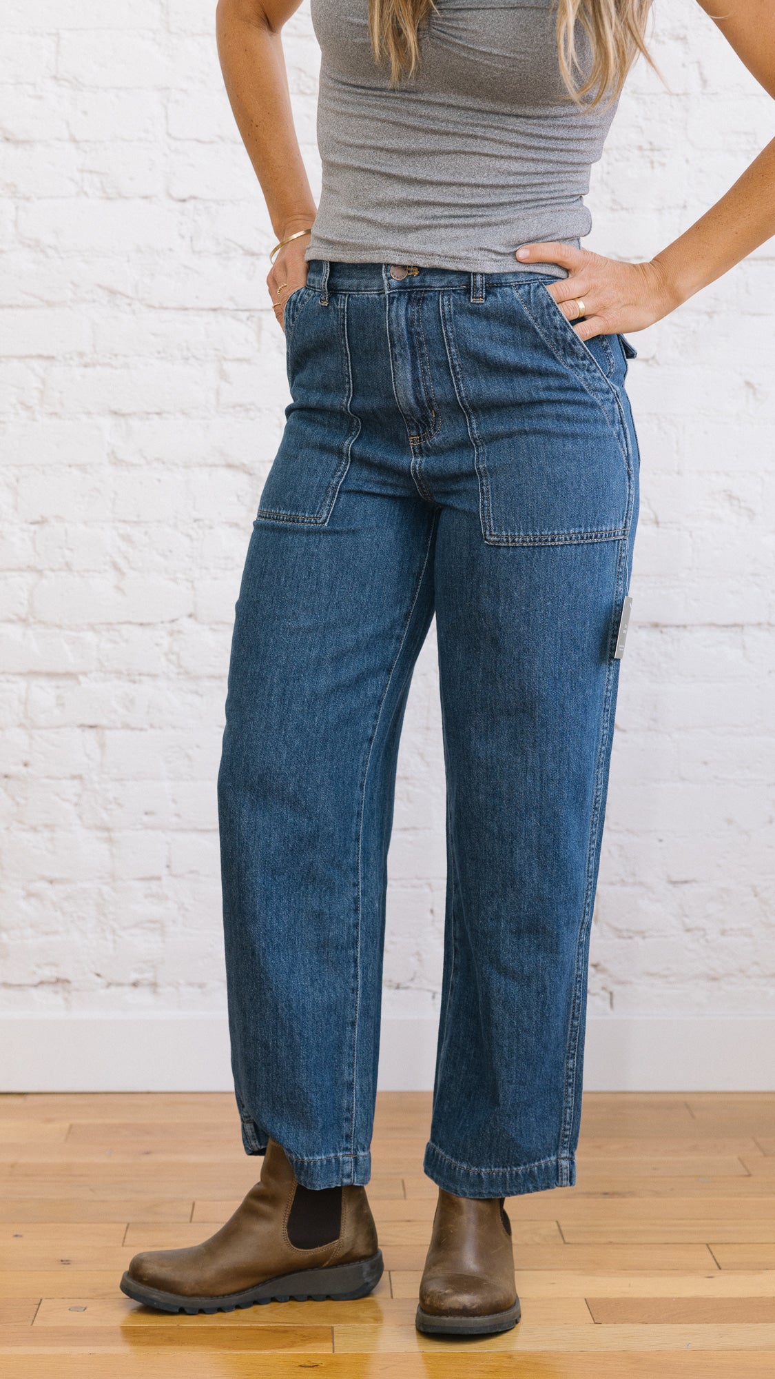 Sherman High Rise Relaxed Jean, Medium Worn