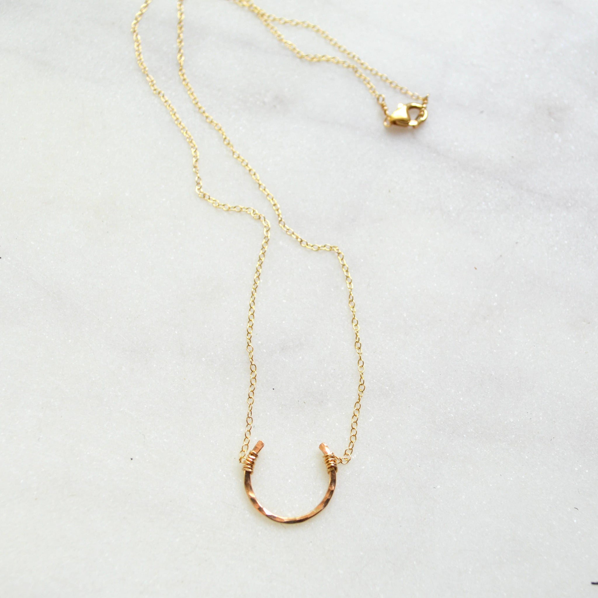 Tiny Horseshoe Necklace