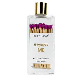 It Wasn't Me Matches - Glass Bottle Matchsticks - Bright Purple