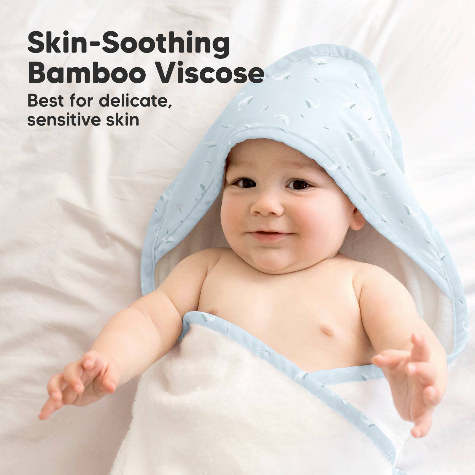 KeaBabies Luxe Baby Hooded Towel